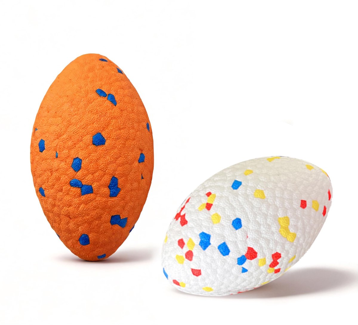 Set van 2 hondenballen - Oranje en wit