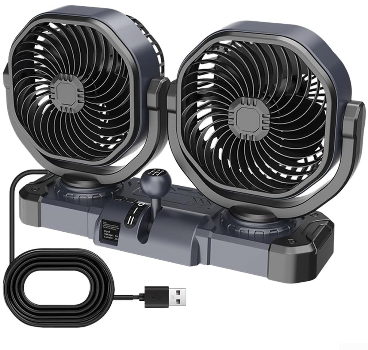 Dual Head Auto Ventilator - Krachtige koeling met automatische oscillatie