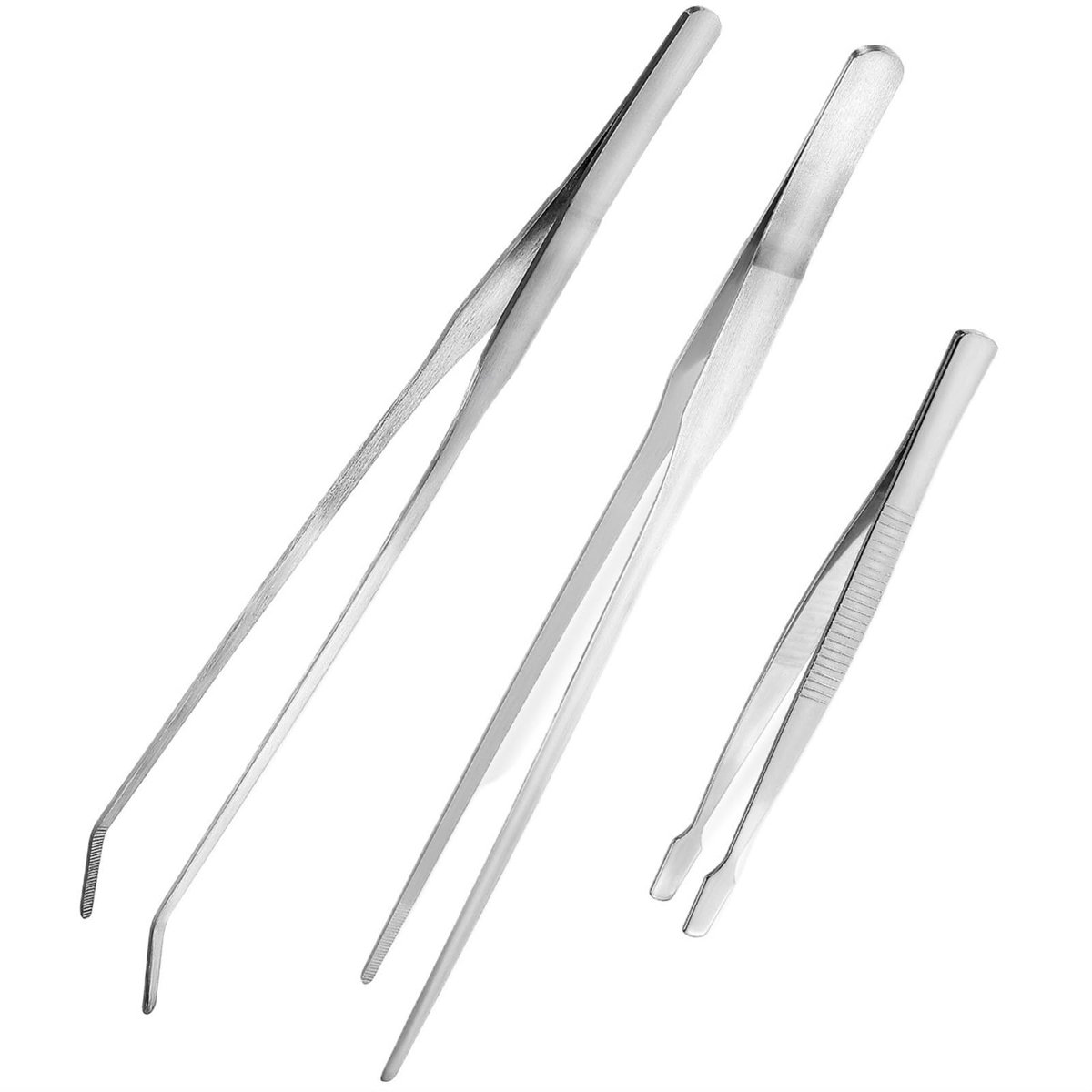 Pincet Set voor Wimpers - Roestvrij Staal - 3 Stuks