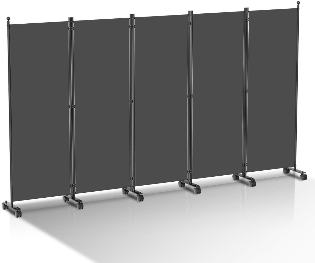 Vouwdeur op Wielen - 5 Panelen - Anthraciet