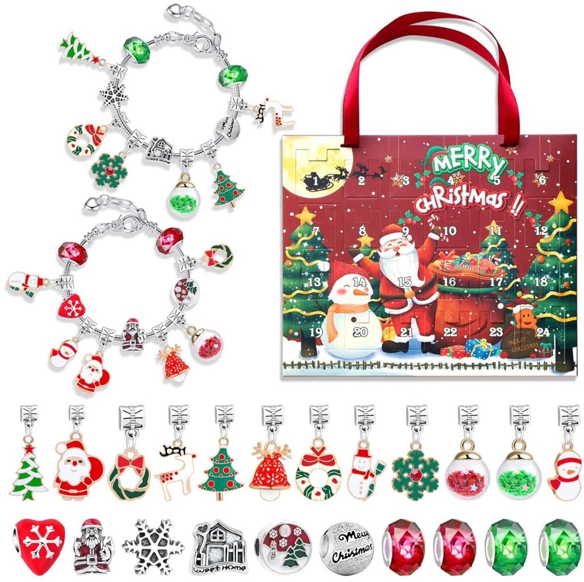 Adventskalender Sieraadset - 22 Kralen - Kerstcadeau voor Vrouwen en Meisjes
