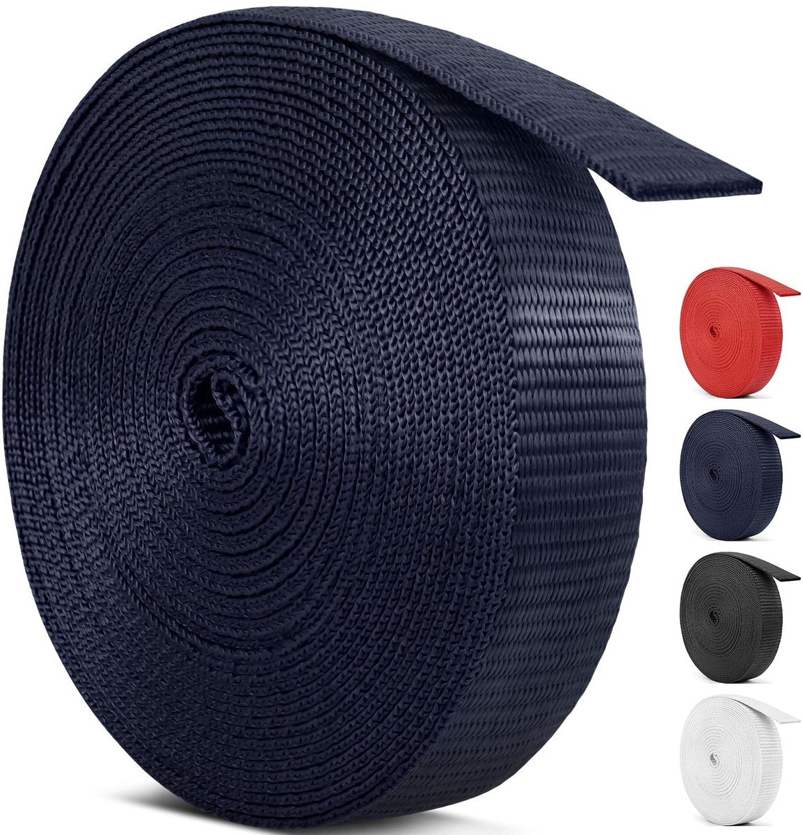 Spanband 25 mm - Geweven polypropyleenband - Blauw - 9 m