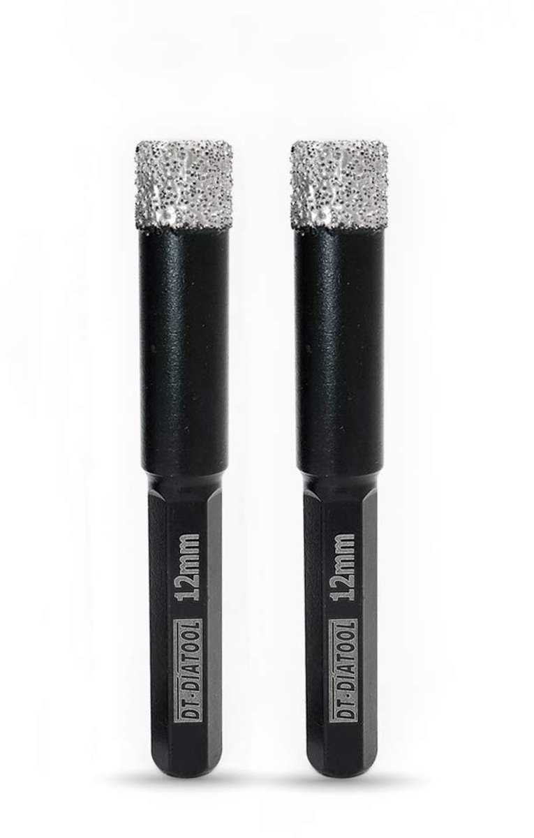 Diamant Boorset 2 Stuks - 12mm Hex Shank voor Tegels en Natuursteen