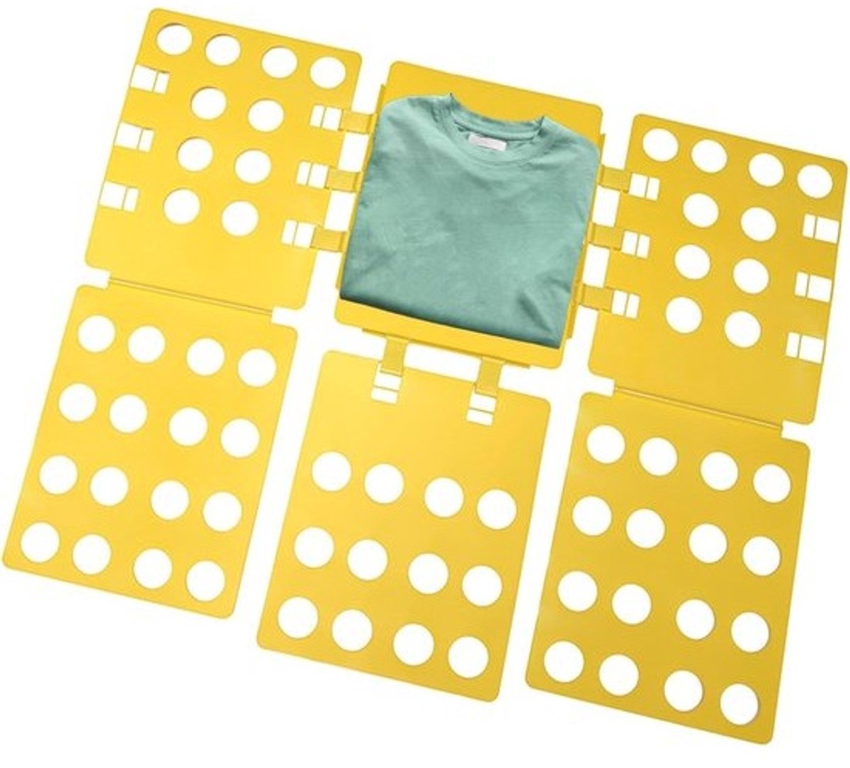Kleding Vouwplank - Was Organizer - Snel Kleding Vouwen - Robuust PP Materiaal - 56 x 68 cm - Geel