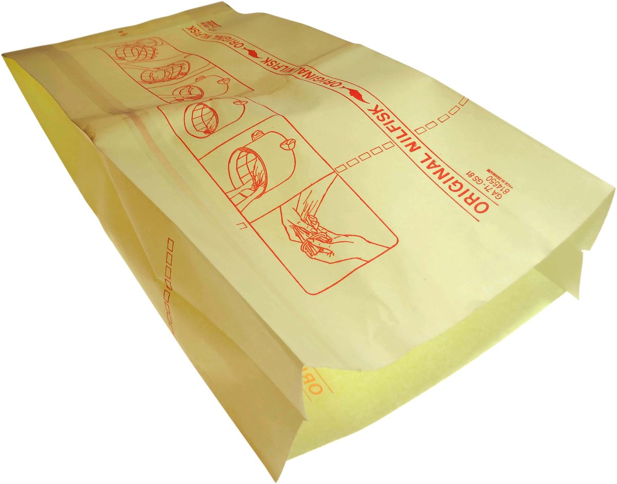 10x Nilfisk open papieren stofzuigerzakken voor series GA71, GS81 - nr. 814550 / 81585000