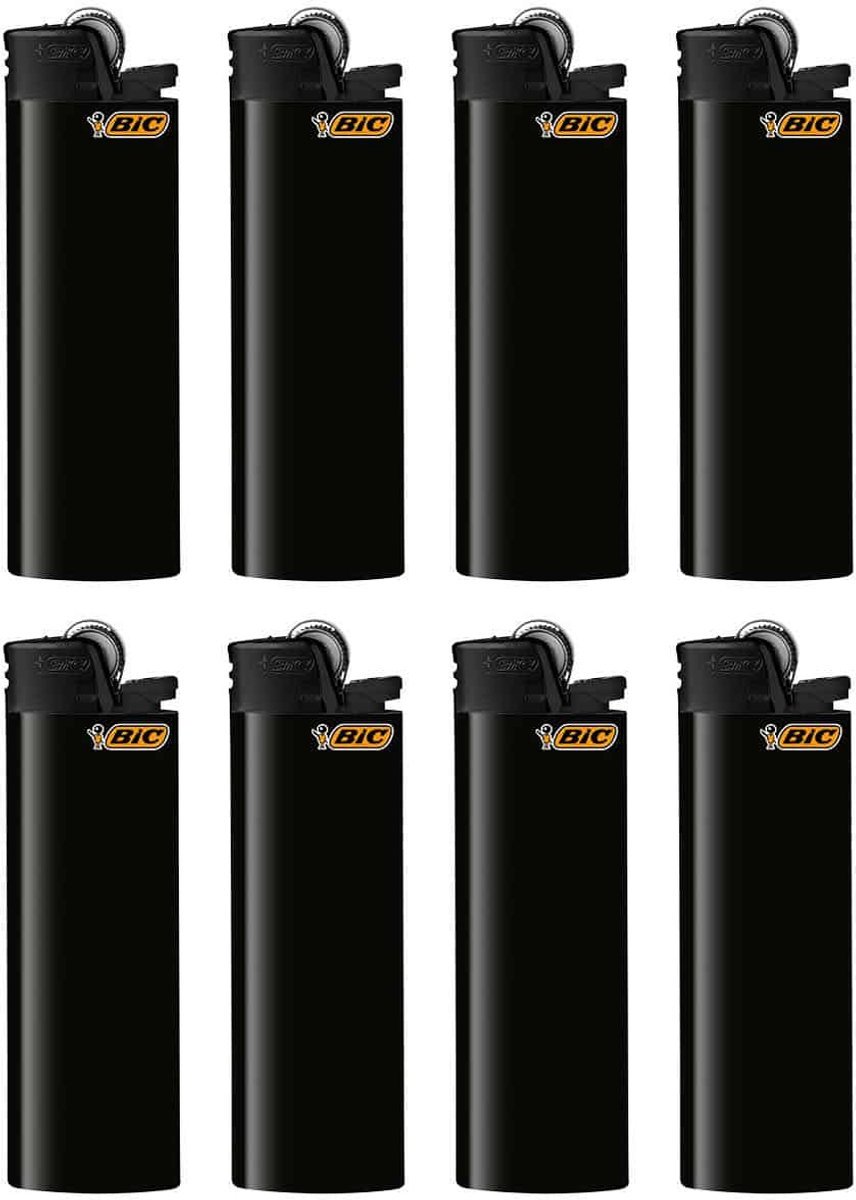 BIC Maxi J26 aanstekers 'All Black' - 8 stuks