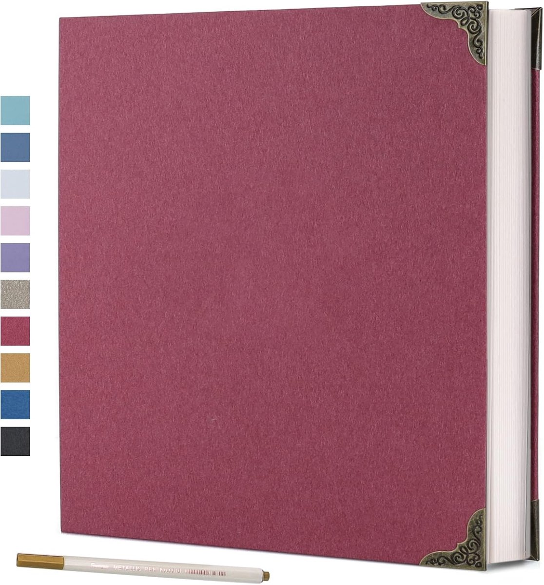 Fotoalbum met zelfklevende pagina's, 40 bladzijden, 30 x 30 cm, rood - Perfect voor herinneringen en foto's organiseren