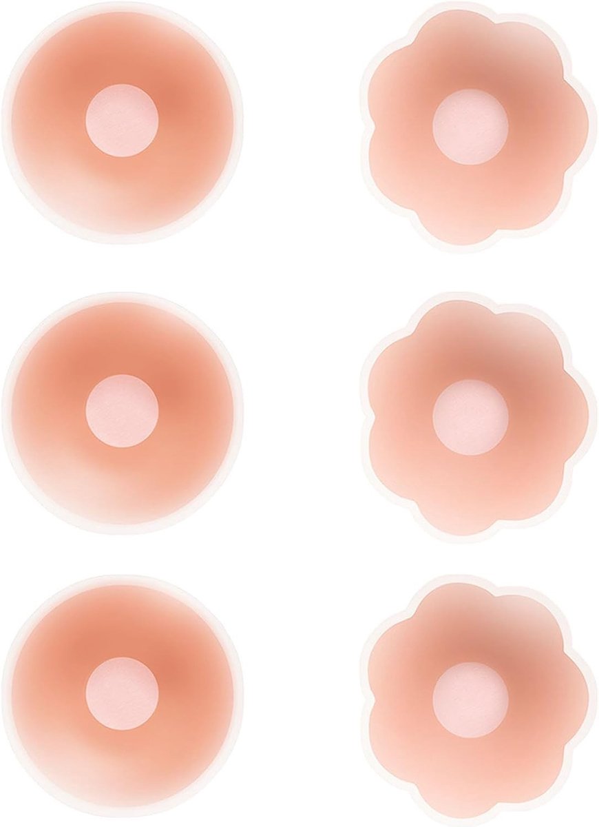 8 Stuks Herbruikbare Silicone Tepelbedekking - Onzichtbare Zelfklevende Nipple Pads voor Dames - Ideaal voor Feestjurken en Speciale Gelegenheden, Roze, 6.5×6.5×0.3CM