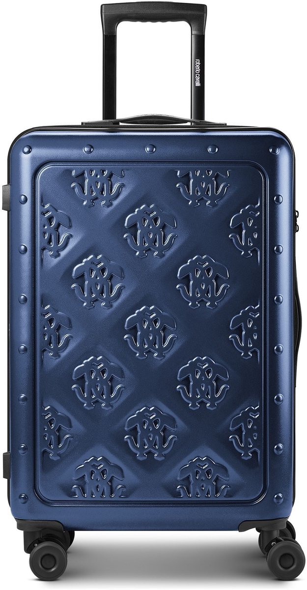 Roberto Cavalli Florence 4 wielen Trolley 63 cm met uitbreidingsplooi - Harde bagage - TSA slot - navy