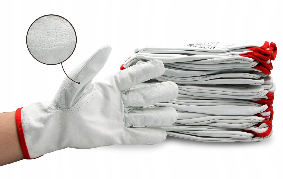 KS7102 FW Leren Werkhandschoenen-Veiligheidshandschoenen-Montagehandschoenen -12 paar maat- 9/ L