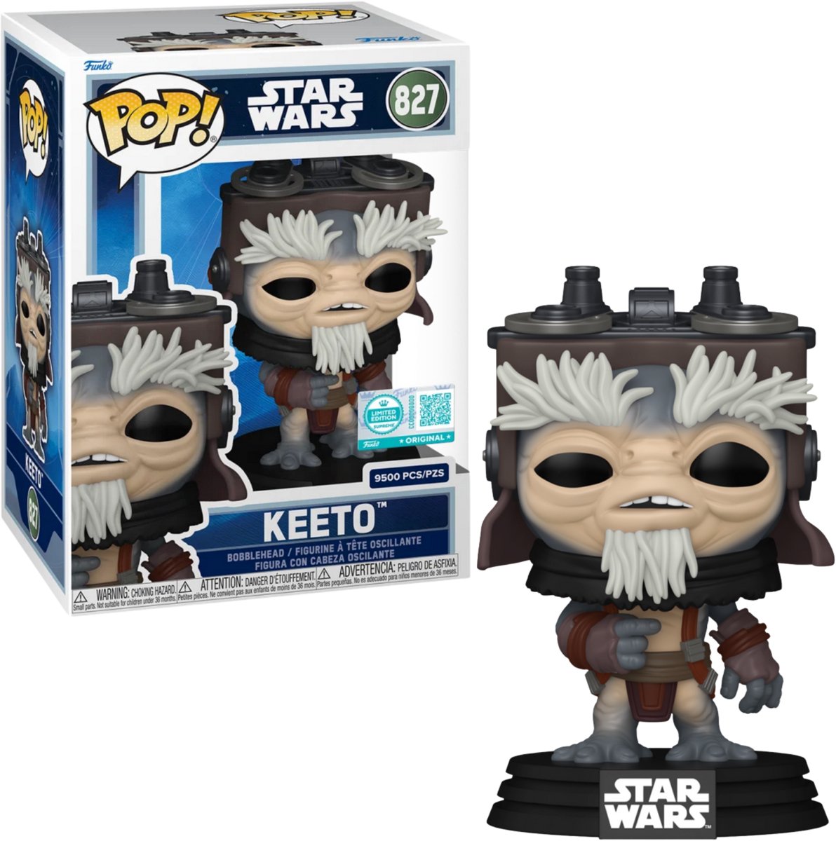 Funko POP! Keeto 827 MANDALORIAN & GROGU 9500pcs Limited Edtion Supreme Exclusive