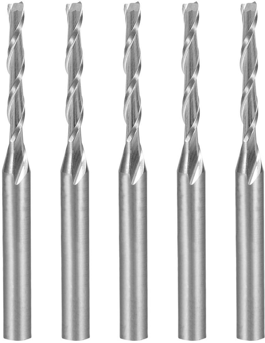 Set van 5 frezen met carbide snijrand - 2mm x 15mm