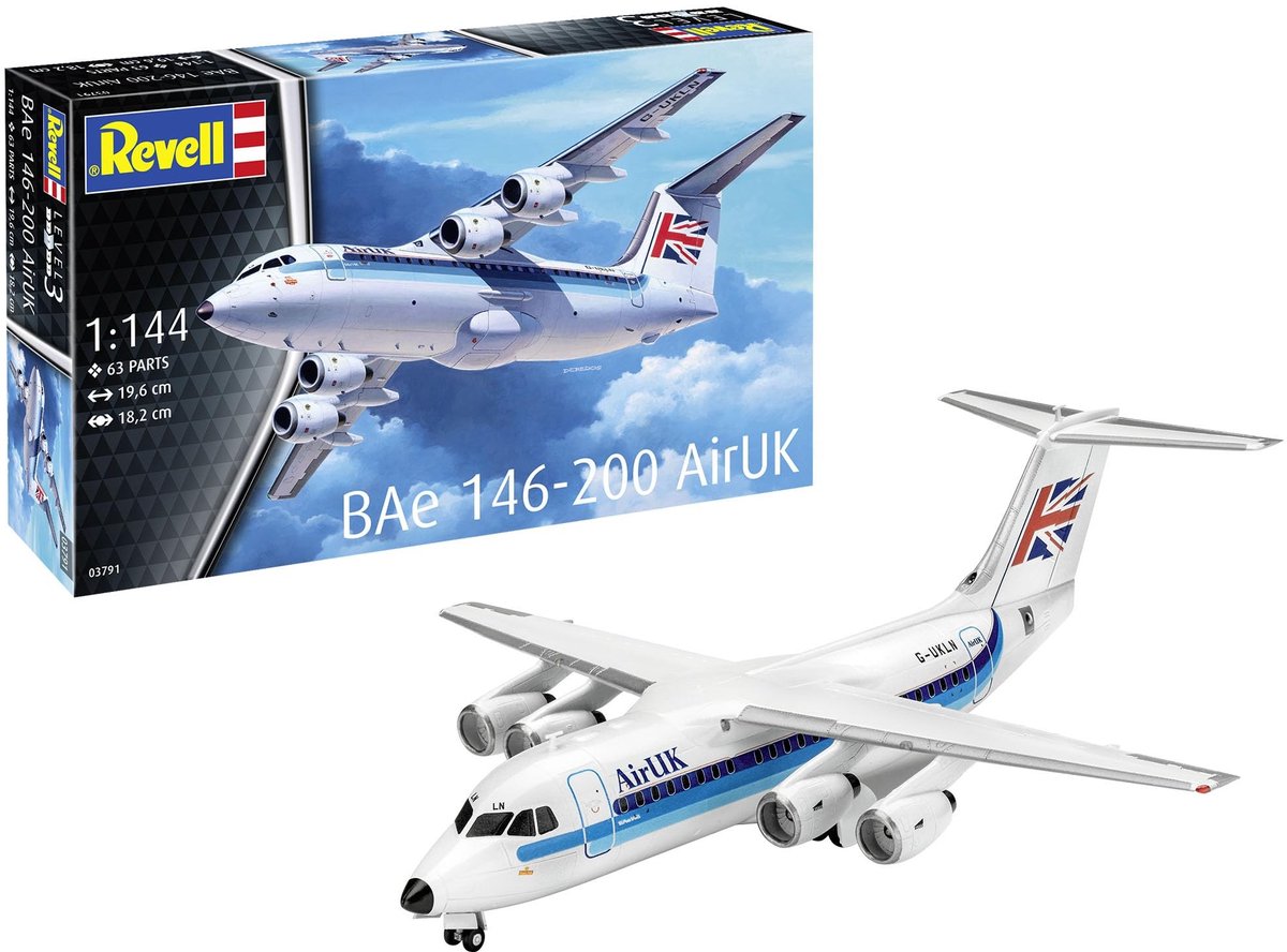 BAe 146 Modelbouwset - Plastic Maquette 1:144