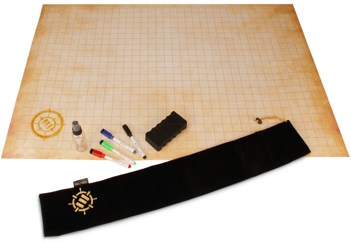Tabletop DnD Folder - Erasable Battle Grid