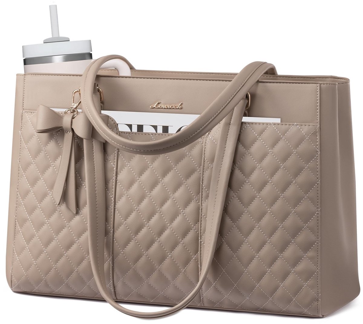 Laptop Bag - 15.6 Inch - PU Leer - B-nude