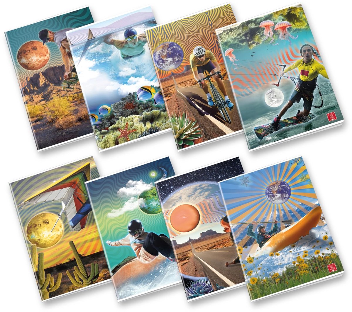 Maxi Writing Dream Sport Schrijfblok - A4 - 80 pagina's - Assortiment van 10