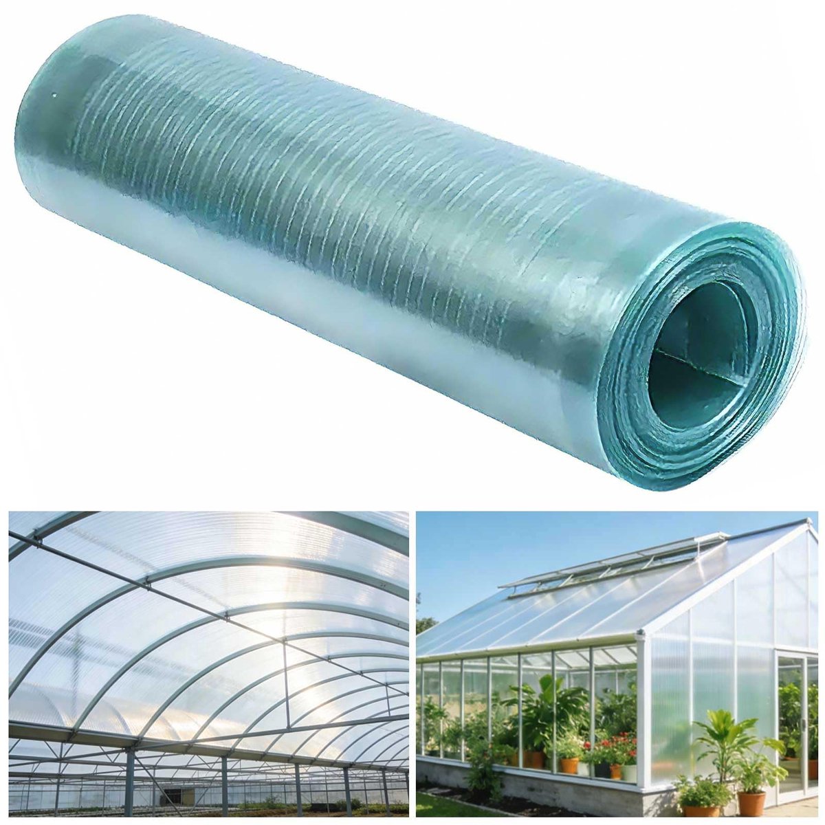 Doorzichtige polycarbonaat dakpanelen - UV-bestendig voor tuinieren - 3,9x7,0m