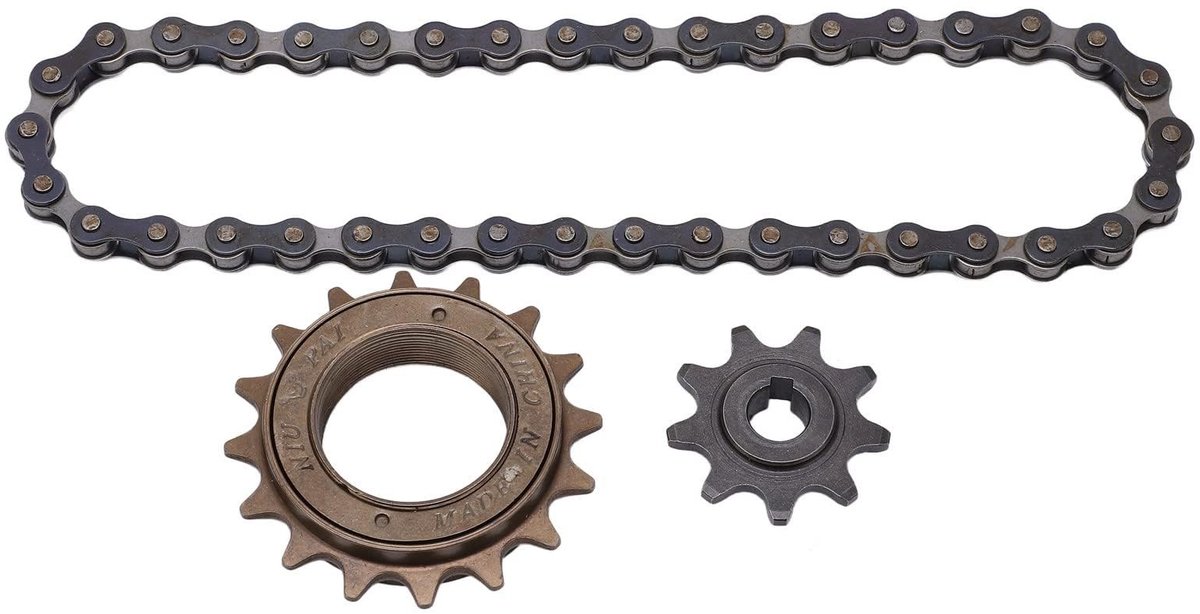 Fietsketting Set - 16 Tanden Vrijloop - Staal - Voor Mountainbike