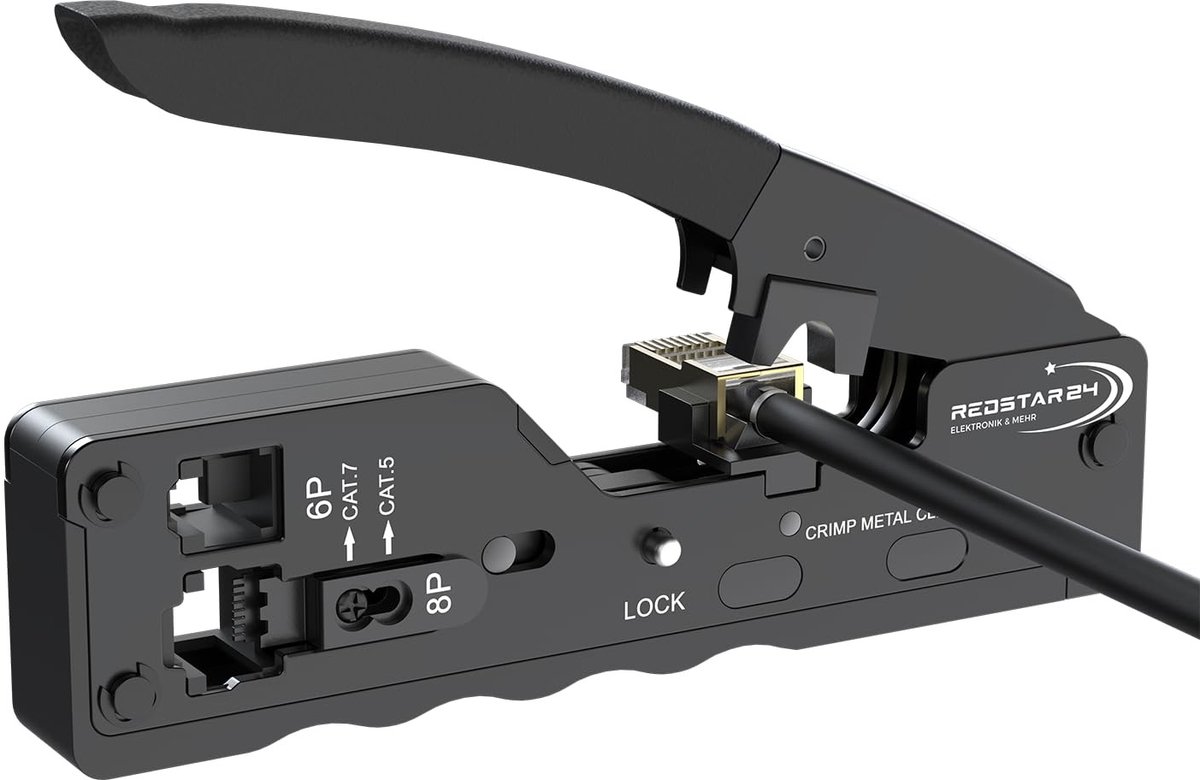 RJ45 Crimping Tool - Voor Ethernet en Telefoon Kabels