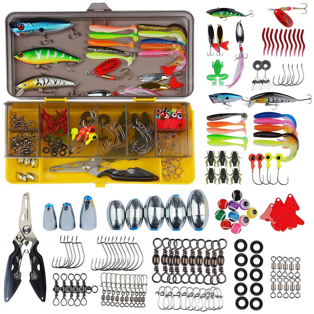 144-delige Hengelset met Kunstaas en Visaccessoires