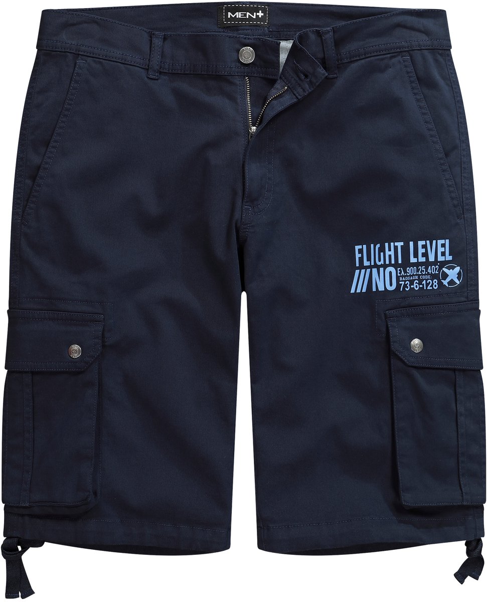 Men Plus - Heren - Cargobermuda comfortabele pasvorm veel zakken - Navy blauw - Maat 60