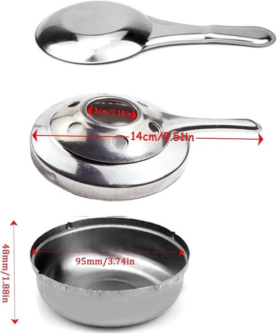 2 Stuks Mini RVS Fondue Branders, Alcohol Branders voor Fondue en Camping, Perfect voor Hot Pot en Buffetten — afbeelding 2