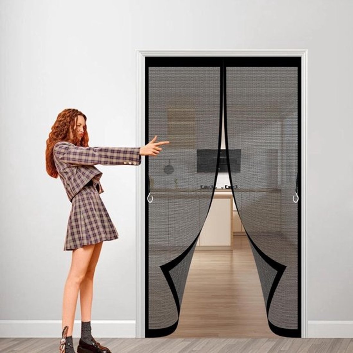 Vliegenhorren Voor Ramen - Insectenhor Raam - Insecten Buiten Houden - Zonder Boren Te Installeren - 81 x 222 cm