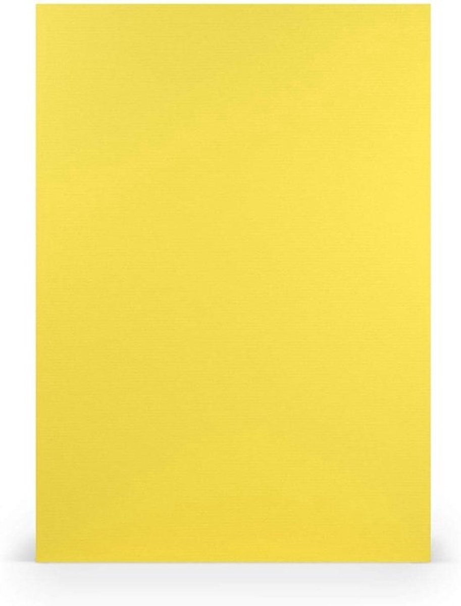 Briefpapier Vellen - Papier A4 - Knutselen en Printen - 100 g/m² Geribbeld - DIN A4 - Solelgeel