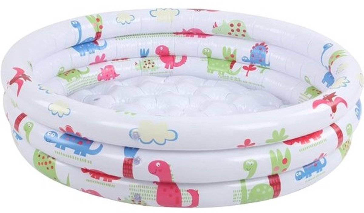 Babyzwembad - Opblaasbaar badje - Zomerpret - Veilig PVC materiaal - 90 cm - Dinosaurus Patroon