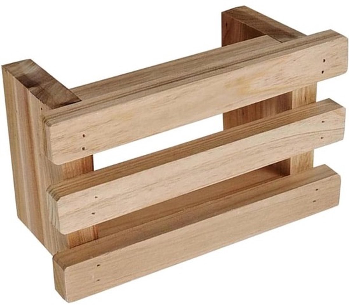 Houten Opstapbank - Krukje Voetenbank - Schoenen Wisselen - Stabiele Houten Structuur - 22x13x10cm - Houtkleur