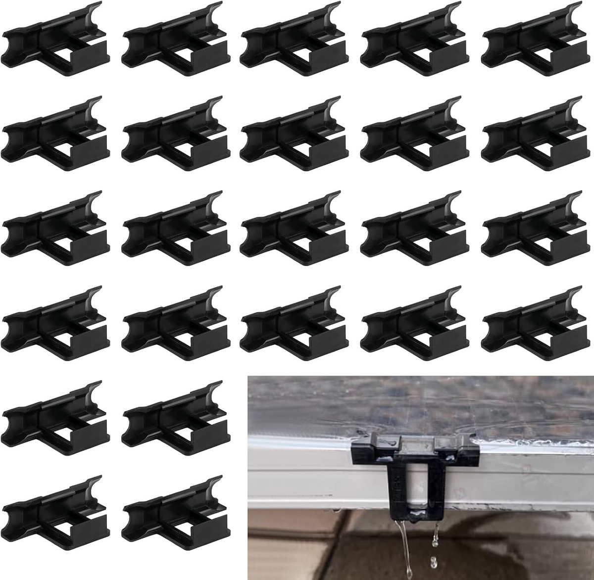 Waterafvoerclips voor zonnepanelen - 24 stuks, 30mm, voor efficiënte slibverwijdering en optimale waterafvoer