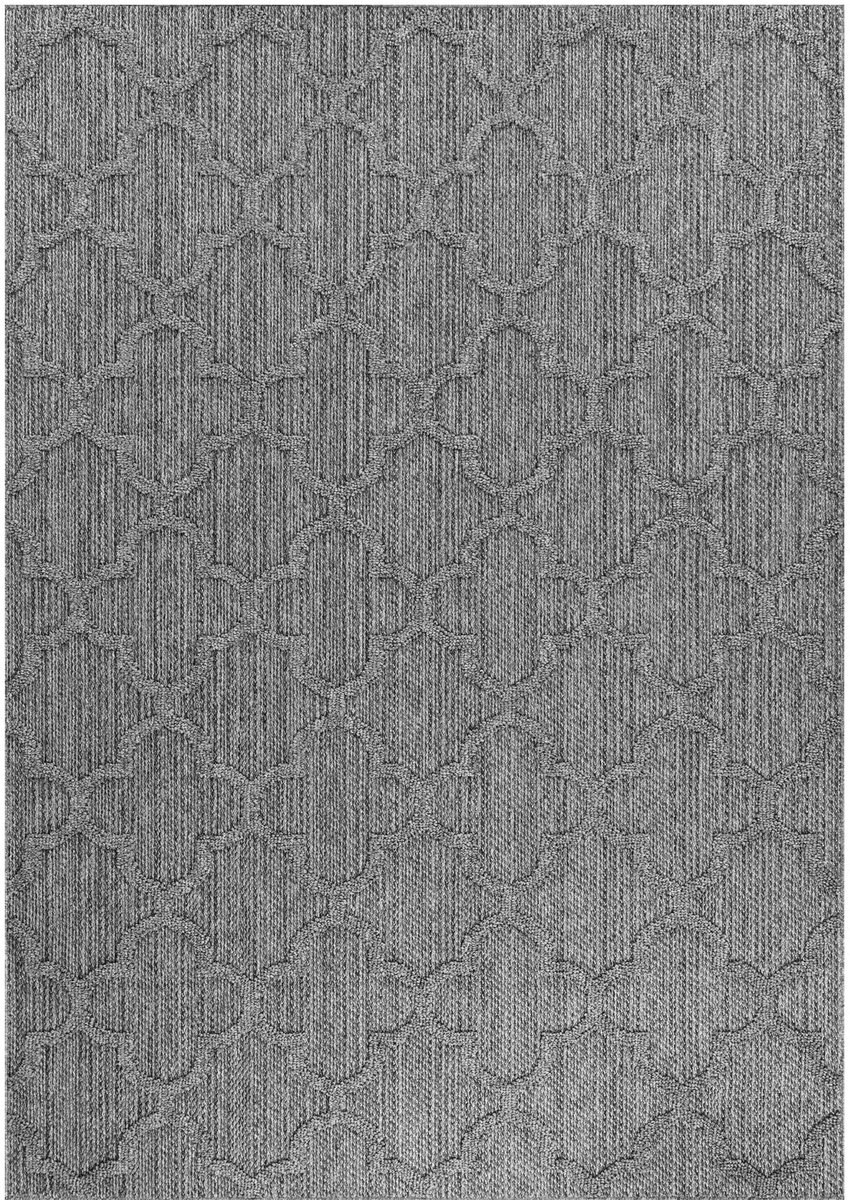 Dutch XXL Buitenkleed | Patara | Vierpassen | Grijs | 200x290 cm | Buitentapijt | Tuintapijt