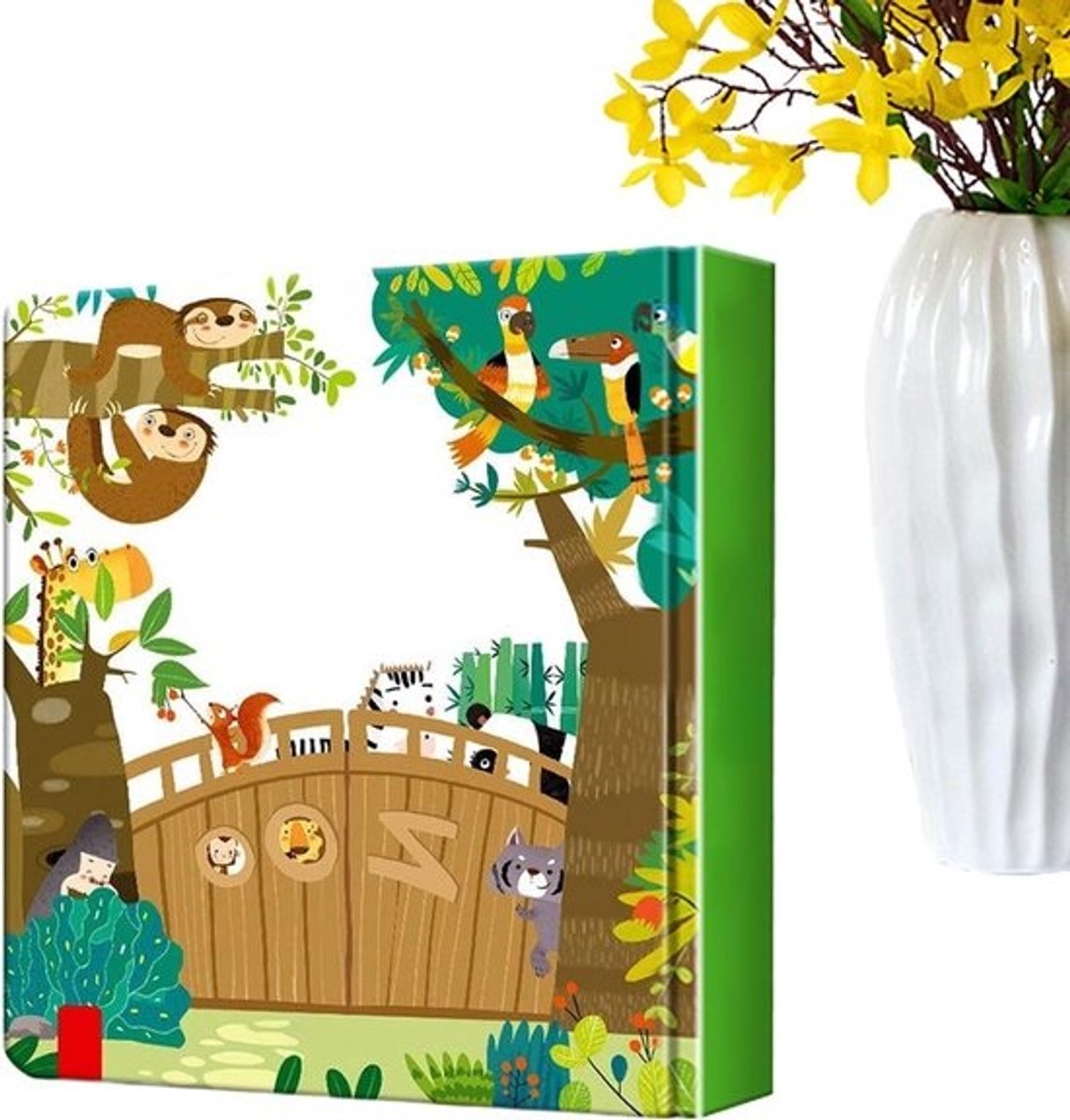Leerboeken Kinderen - Prentenboek Bordboek - Vroeg Leren - 3D Dierenprenten - 19.99 x 16 x 5.99 cm - Blauw