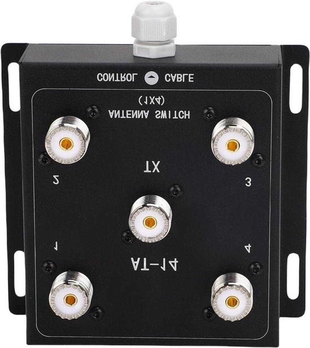 Antenne Schakelaar - Coax Schakelaar - Signaal Versterken - Vier Input Poorten - 50 Ohm - Zilver