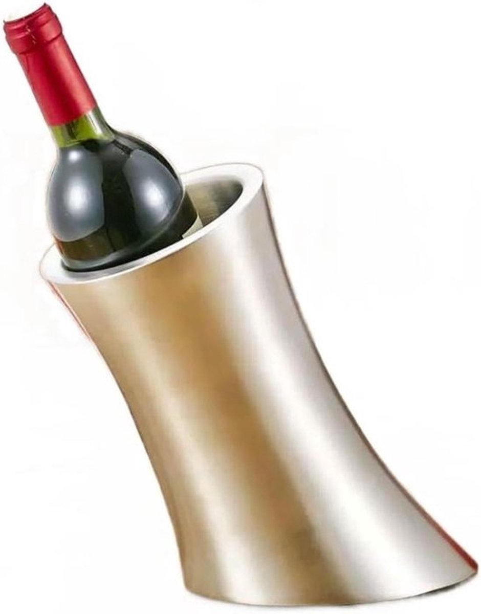 Roestvrijstalen ijsemmer - Wijnkoeler Bierkoeler - Dranken koelen - Verdikte dubbellaagse isolatie - 9.45 inch hoogte - Zilver