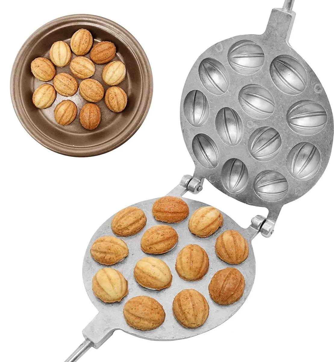 Walnoot Koekjesvorm - 12 Mallen voor Notenkoekjes