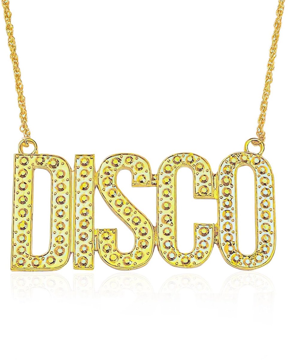Disco Gouden Ketting - 80 cm Lang