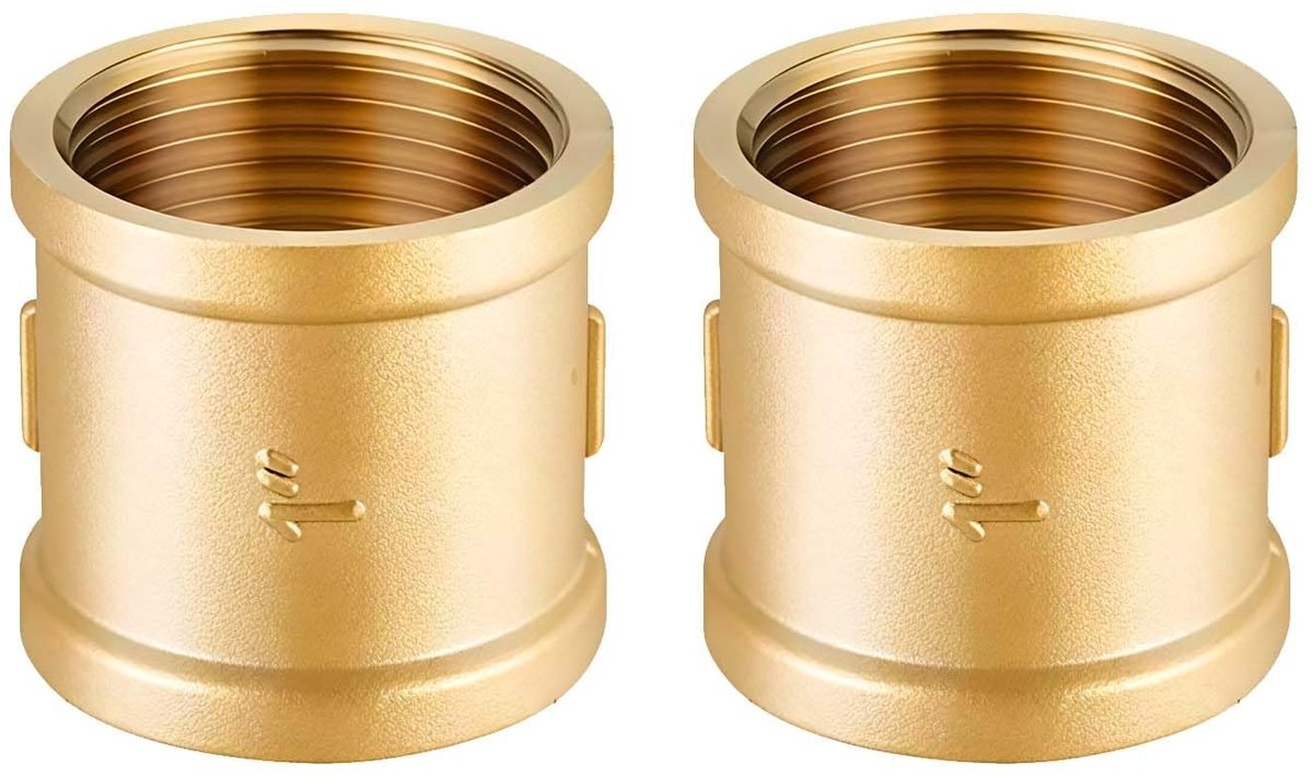Koppeling 1 inch - Dubbele vrouwelijke draad - 2 stuks