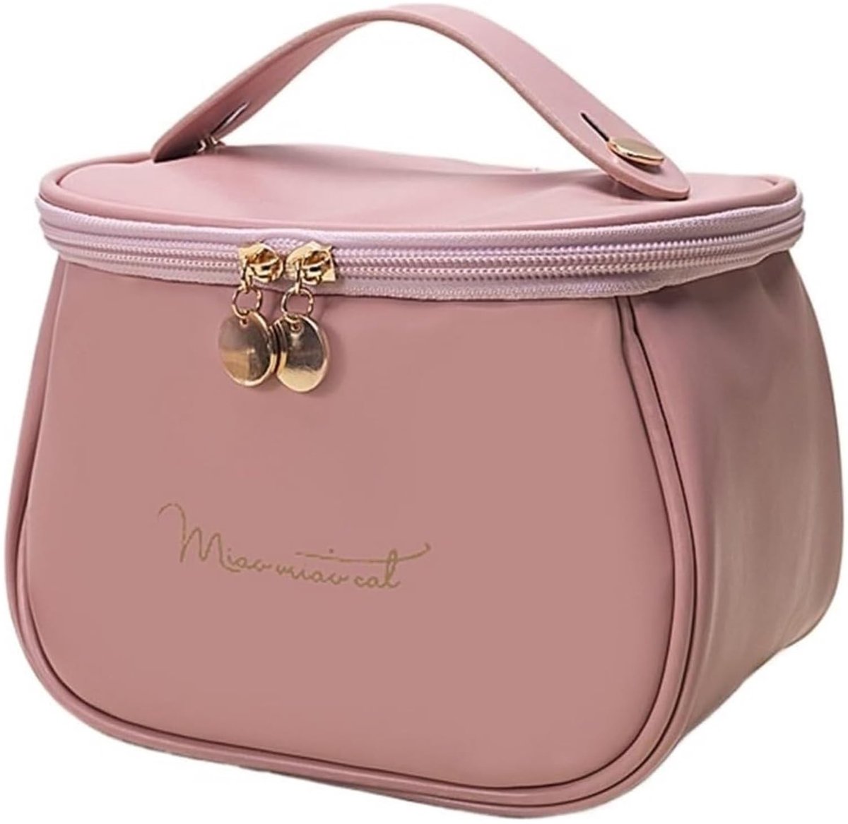 Opbergtas voor make-up - Grote PU make-uptas - Roze