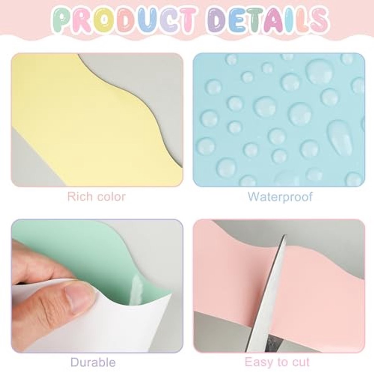 Kleurige Bulletin Board Borders - 240 ft Scalloped Edge
