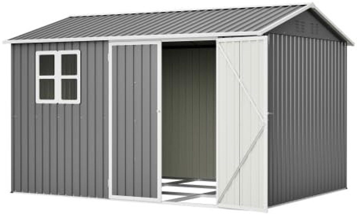 Metalen Gereedschapsschuur - 3 x 2,4 m, Waterdicht, Grijs