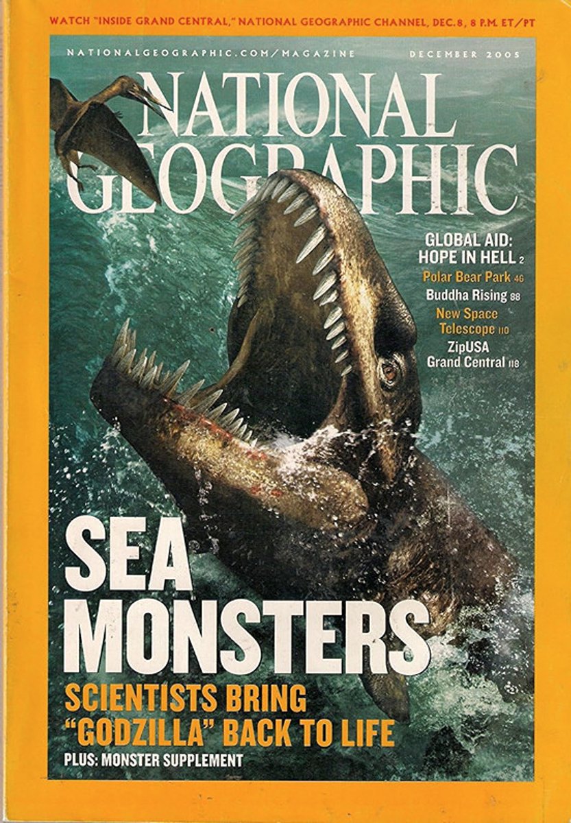 NATIONAL GEOGRAPHIC DECEMBER 2005 EDITIE ENGELS TIJDSCHRIFT SEA MONSTERS