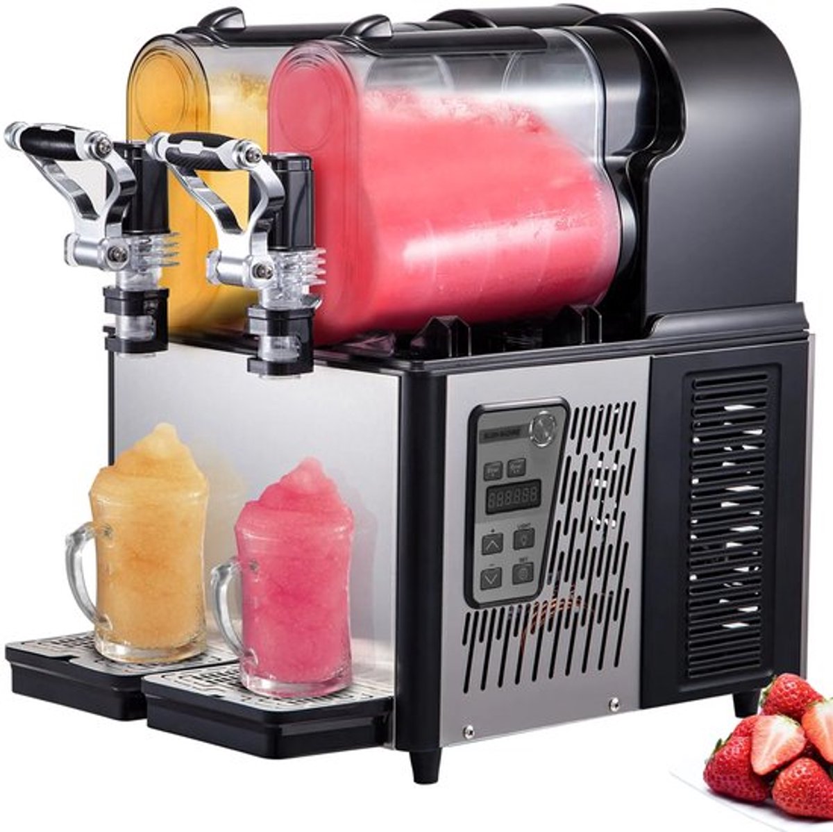 Slushmachine Commercieel - 3 L X 2 Tank - 340 W Vermogen - Bevroren Drank Machine - Temperatuur Behoud - Ijsmachine