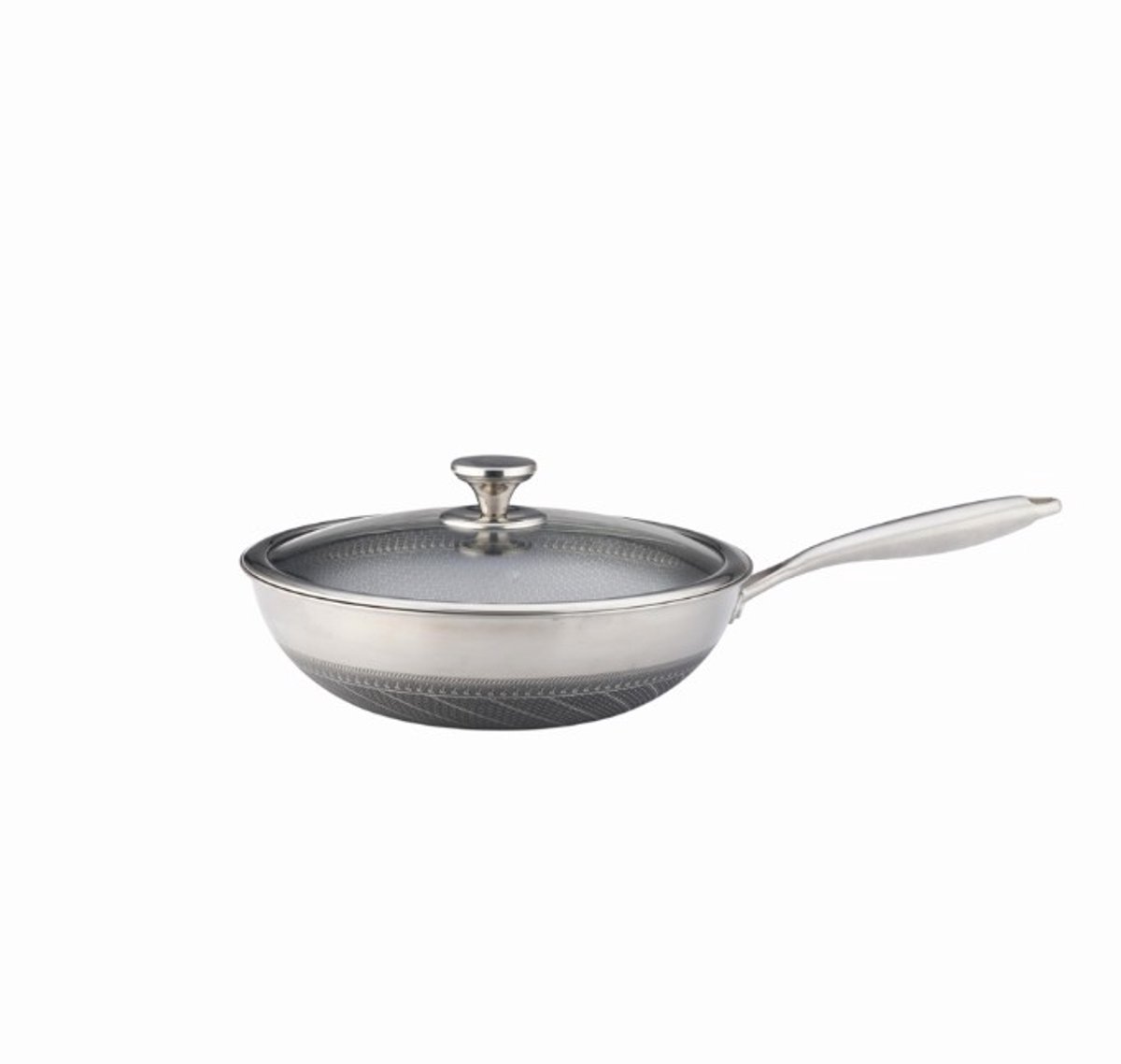 Eisenbach RVS krasvrije wokpan ,honinggraat. PFAS-vrij.