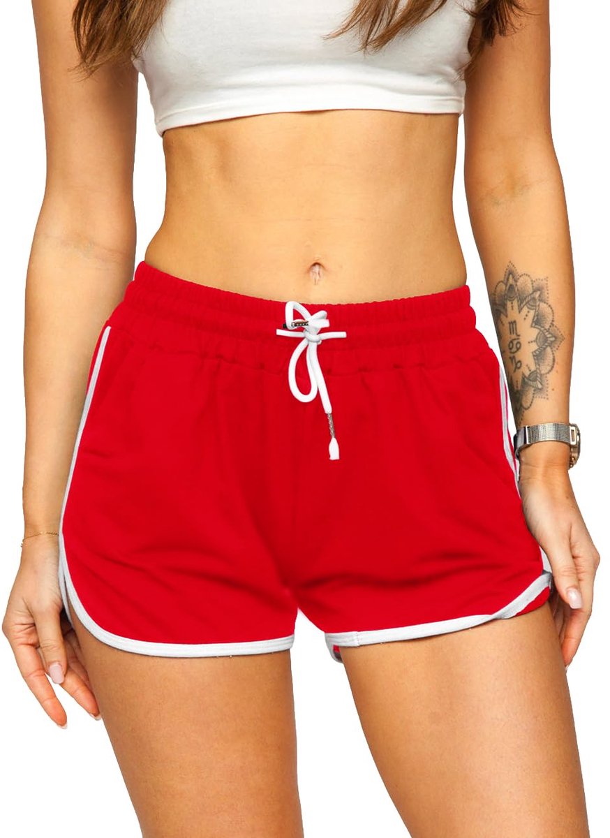 Atletische Yoga Fitness Badstof Katoenen Shorts Gym Hardlopen Bodybuilding Medium Dikke Shorts