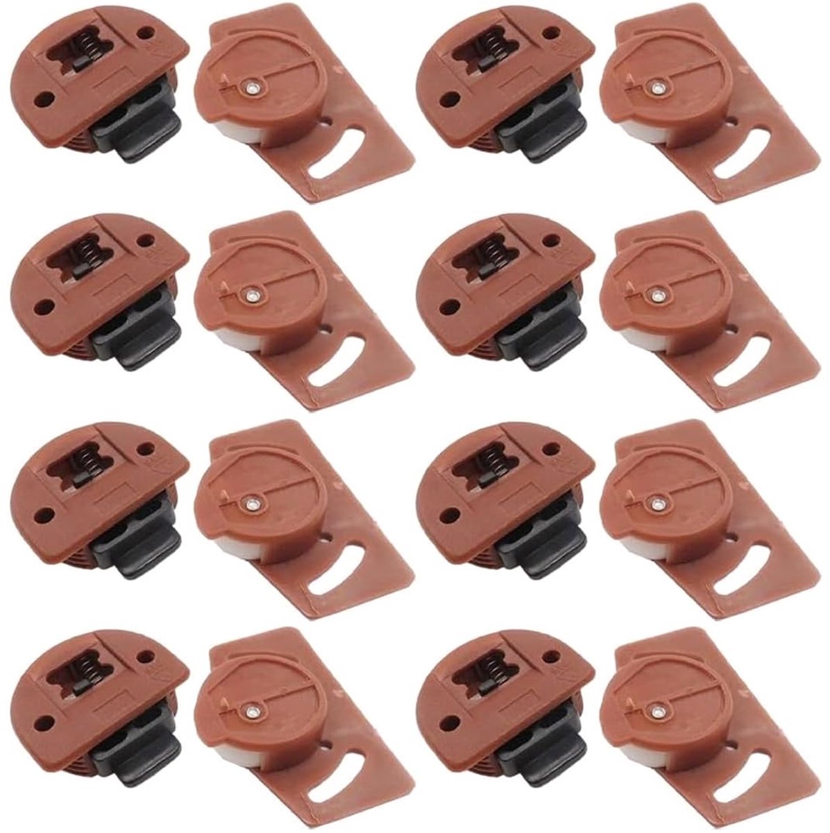 8 paar dempende wielen voor schuifdeuren, gangrailsets, meubelwielen, schuifdeurgeleiders voor kledingkasten, kledingkasten