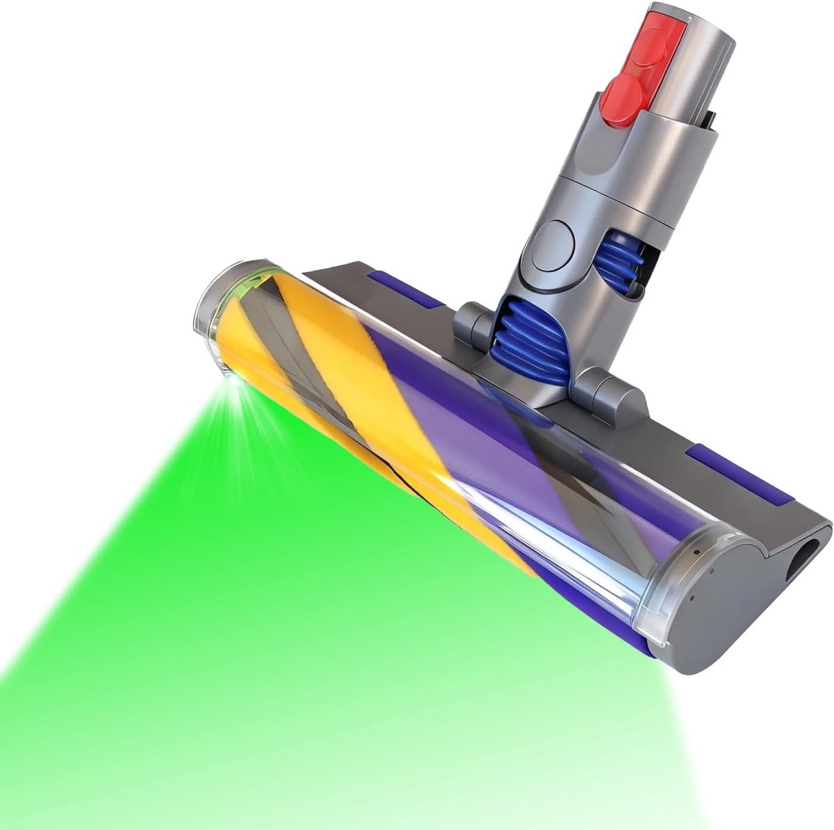 Borstels voor Dyson V12 Detect Slim en Dyson V10 Digital Slim. Deze borstels beschikken over zachte borstelharen en een groen ledlicht met volledige afdekking. Voor parket en tapij