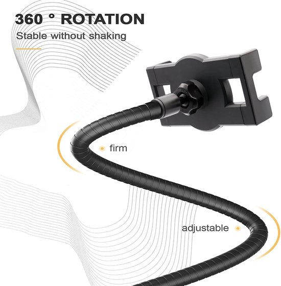 Auto Stoel Rail Tablet Houder, Vrachtwagen Tablethouder - Car Seat Rail Tablet Holder mit Zwanenhals Metalen Arm, voor iPad Pro Air Mini, iPhone, Galaxy Tab, Lenovo, Telefoon, 4-13" — afbeelding 3