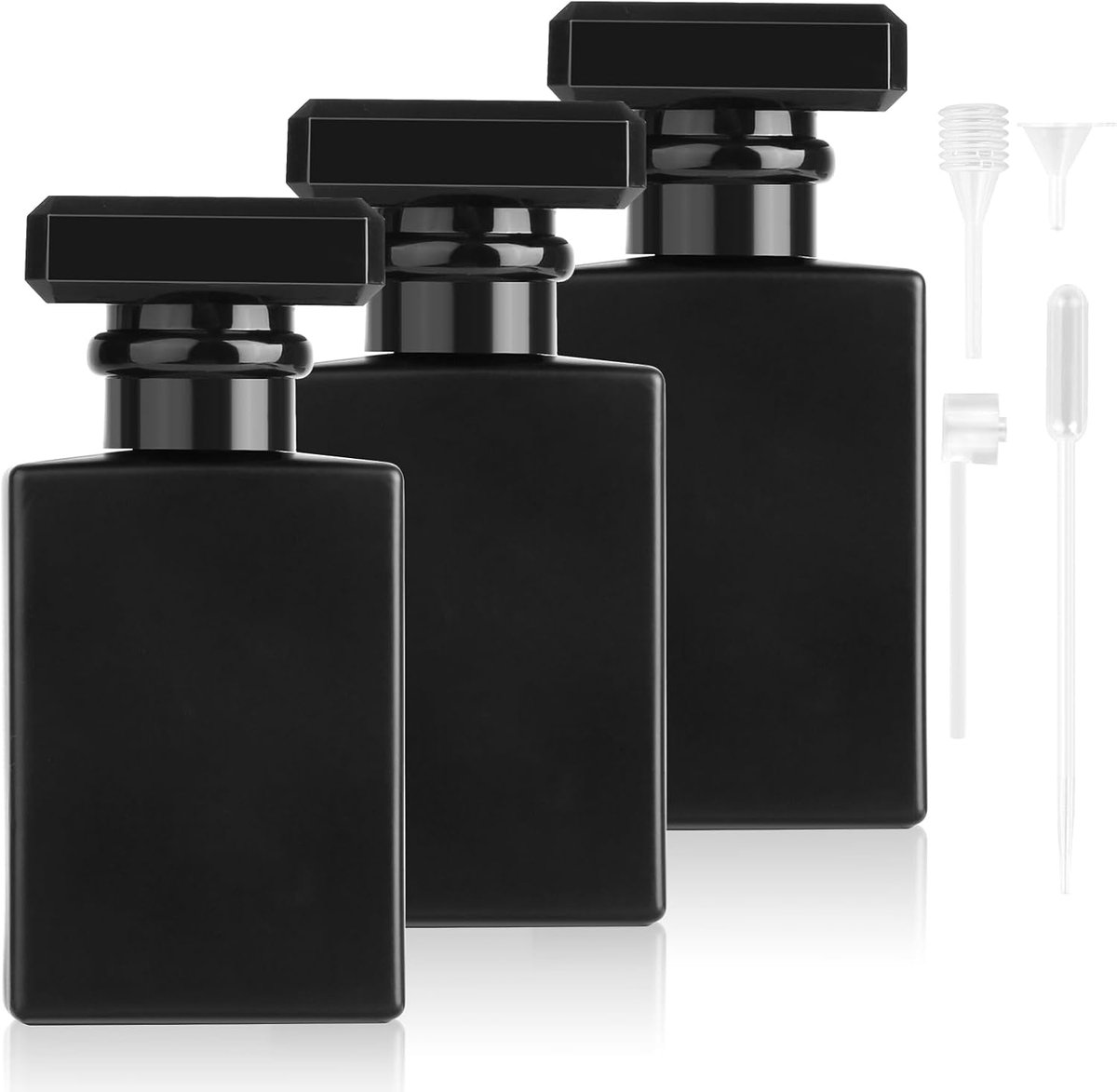 Verstuivers, 30 ml, glazen parfumfles, leeg, zwarte parfumverstuiver