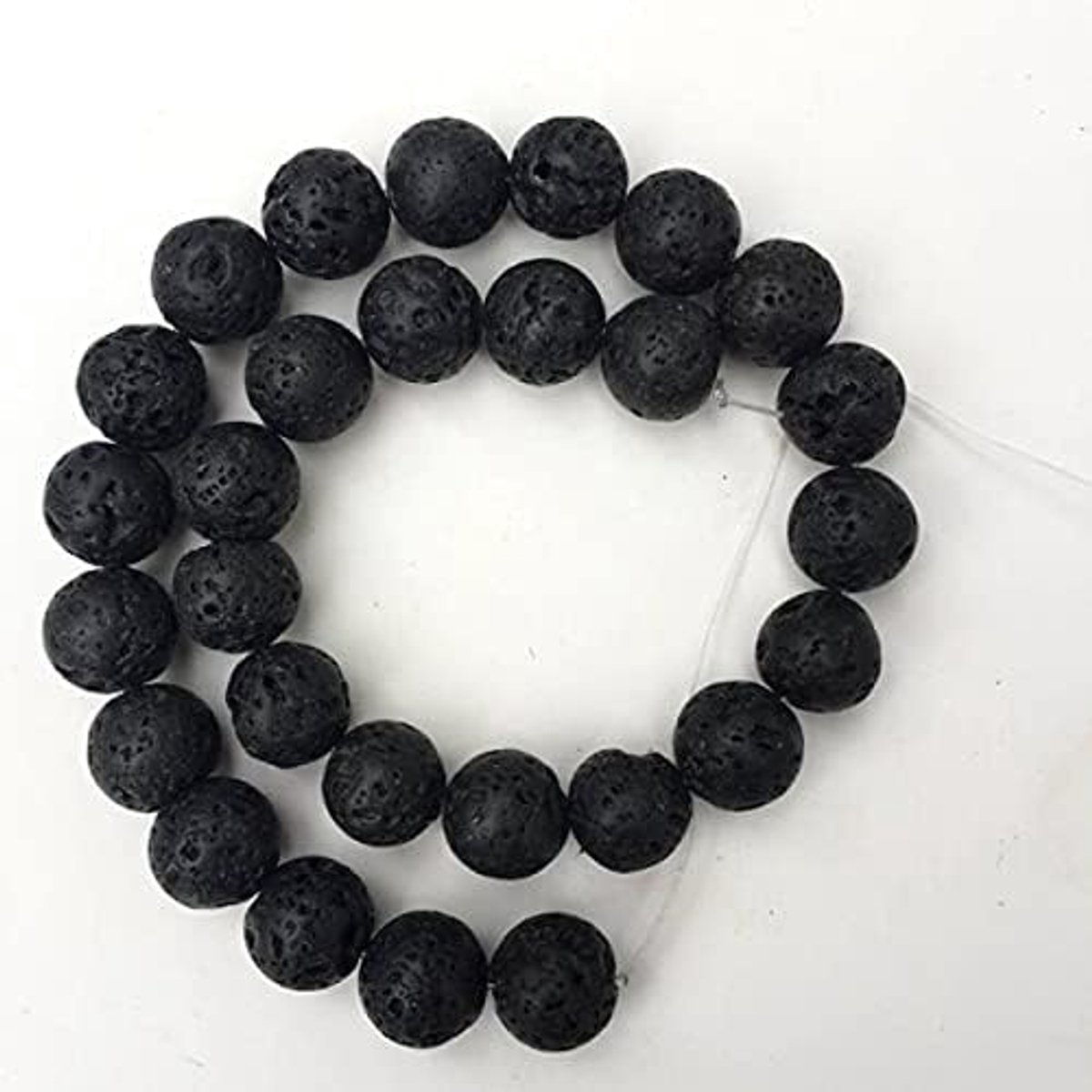 Kralen Diy Zwarte Vulkanische Lava Kralen Lava Stone Kralen Ronde Vulkanisch-Steen Voor Sieraden Maken 4-14Mm